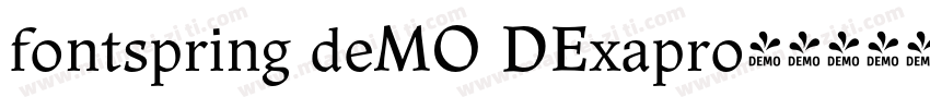 fontspring deMO DExapro字体转换